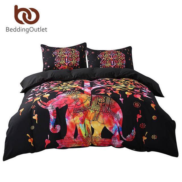Bag Colored Elephant 3D Customized Duvet Cover Bedding Set