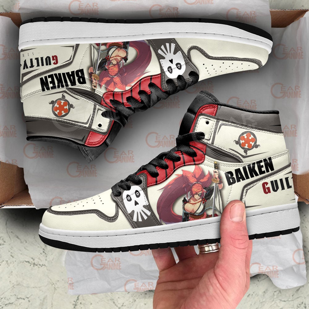 Baiken JD1s Sneakers Guilty Anime Shoes, Air Jordan Hightop