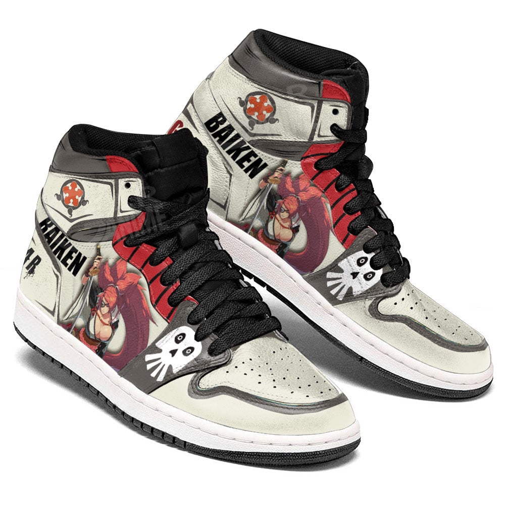 Baiken JD1s Sneakers Guilty Anime Shoes, Air Jordan Hightop