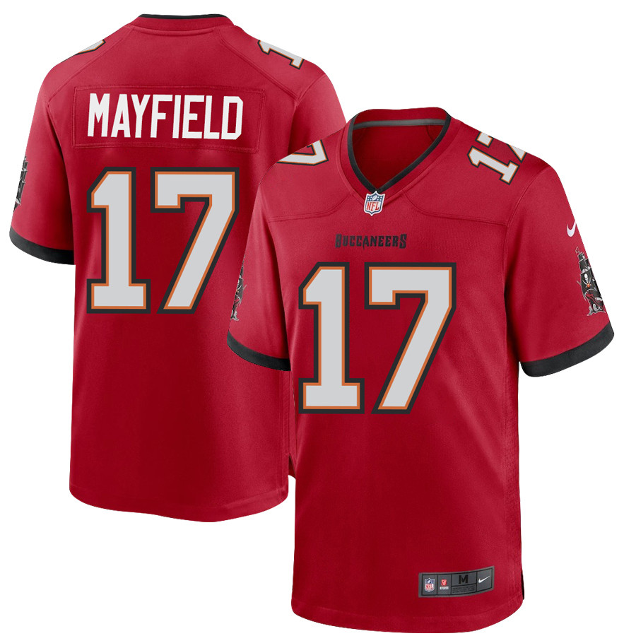 Baker Mayfield 17 Tampa Bay Buccaneers Men Game Stitched Jersey – Red