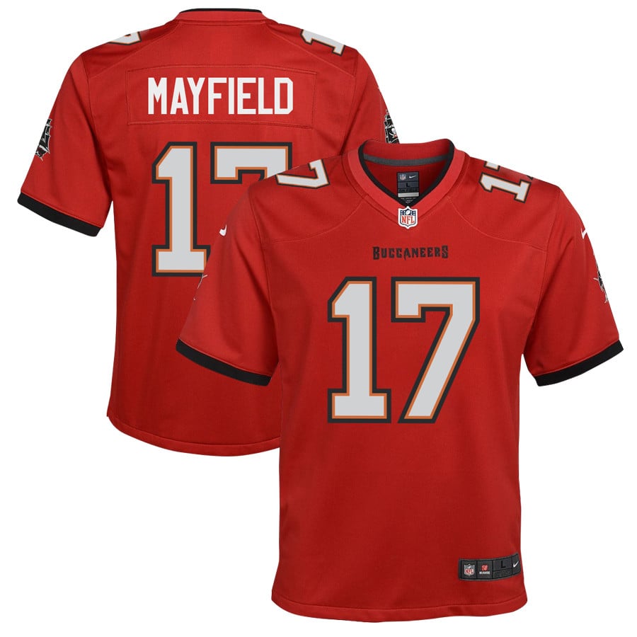 Baker Mayfield 17 Tampa Bay Buccaneers Youth Game Stitched Jersey – Red