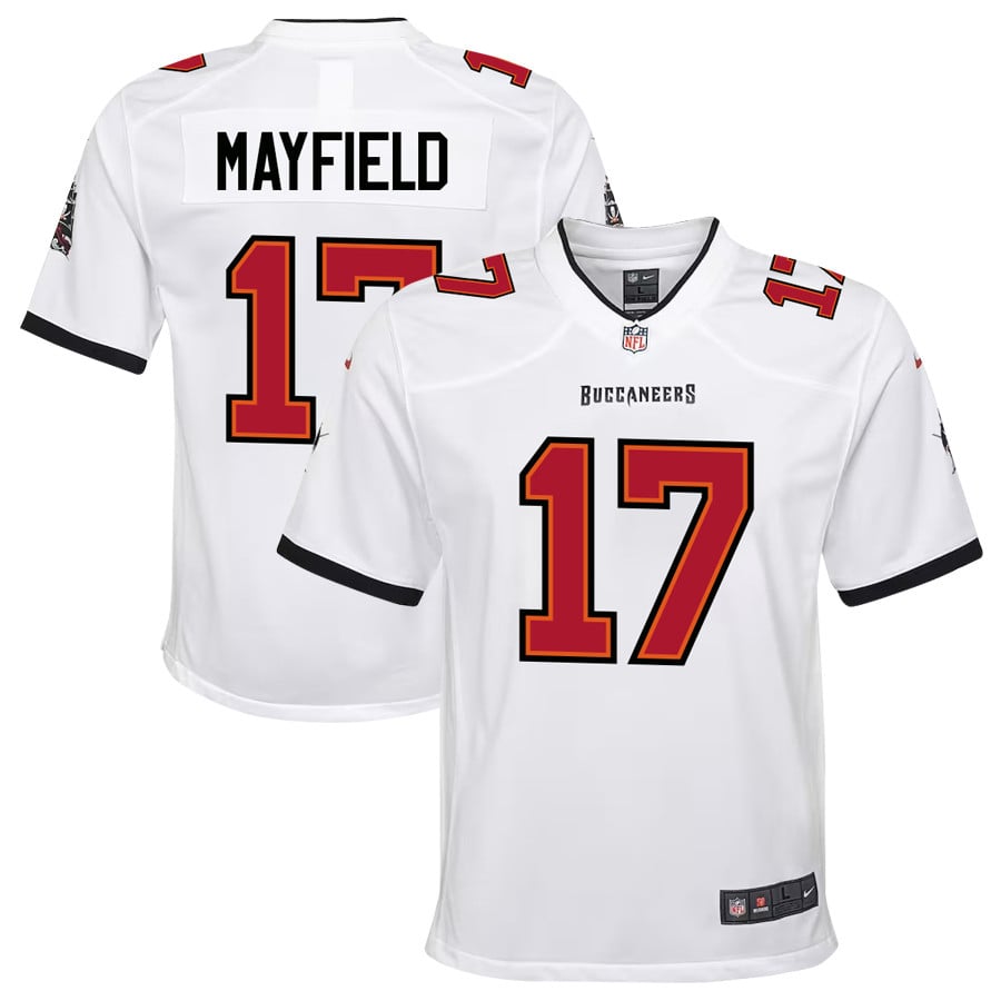 Baker Mayfield 17 Tampa Bay Buccaneers Youth Game Stitched Jersey – White