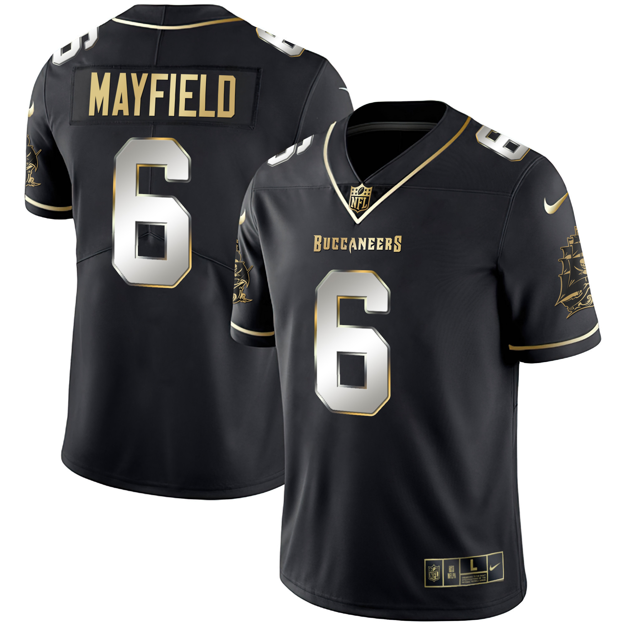 Baker Mayfield Men's Tampa Bay Buccaneers Gold Vapor Black Limited Jersey - All Stitched 