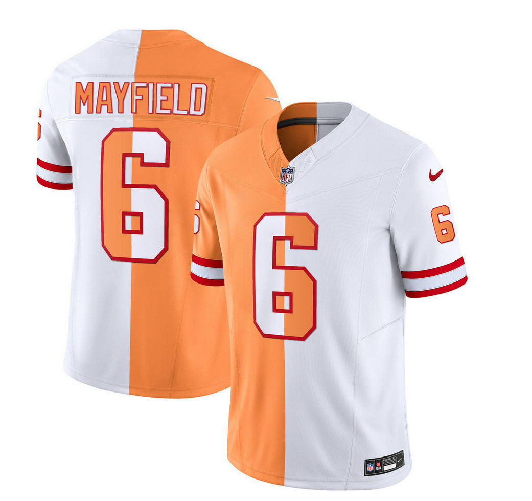 Baker Mayfield Men's Tampa Bay Buccaneers Throwback Limited Split Jersey - All Stitched 