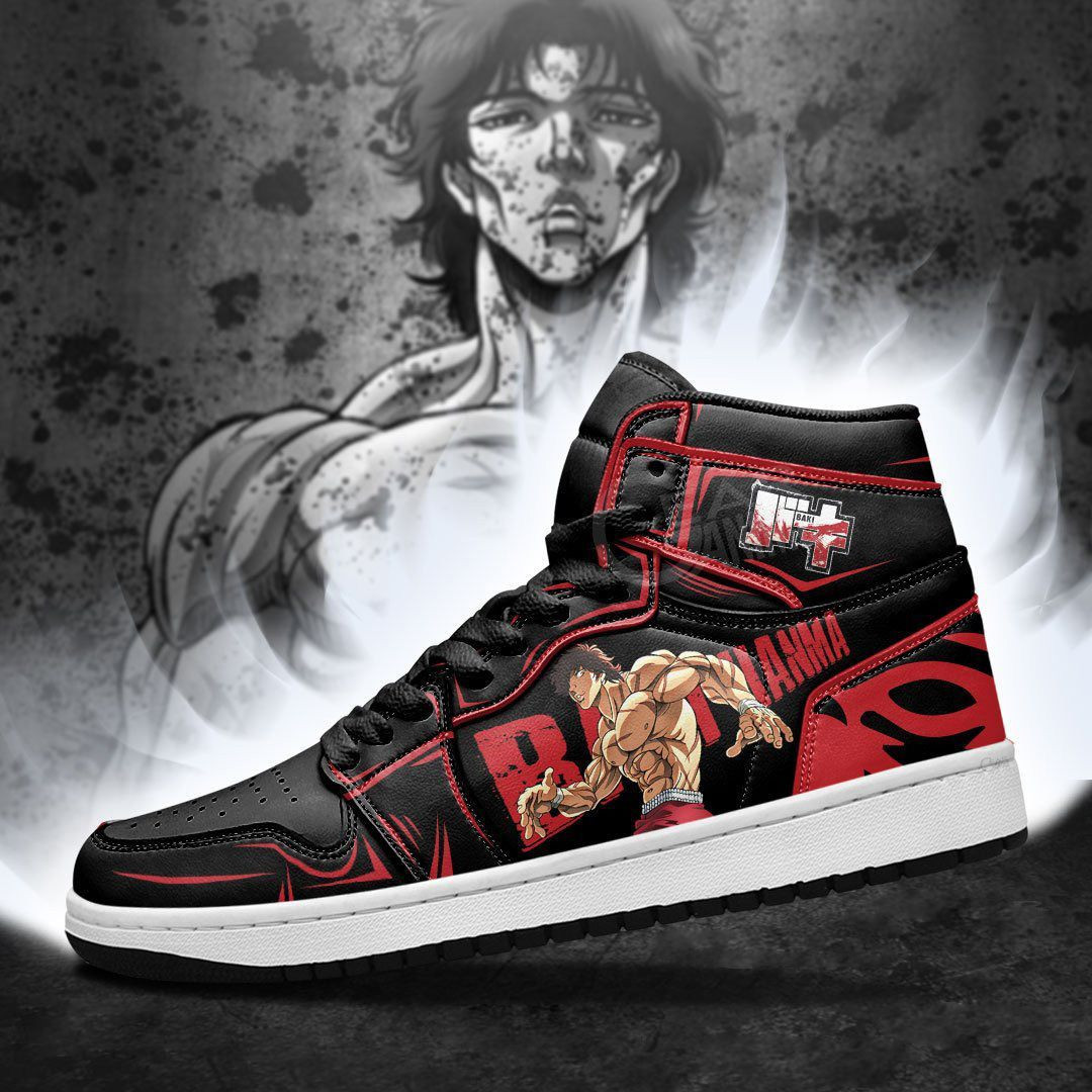 Baki Hanma Baki Anime 1 High Top Air Jordan Sneaker, Air Jordan Hightop