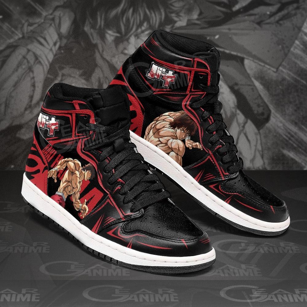 Baki Hanma JD1s Sneakers Baki Anime Shoes, Air Jordan Hightop