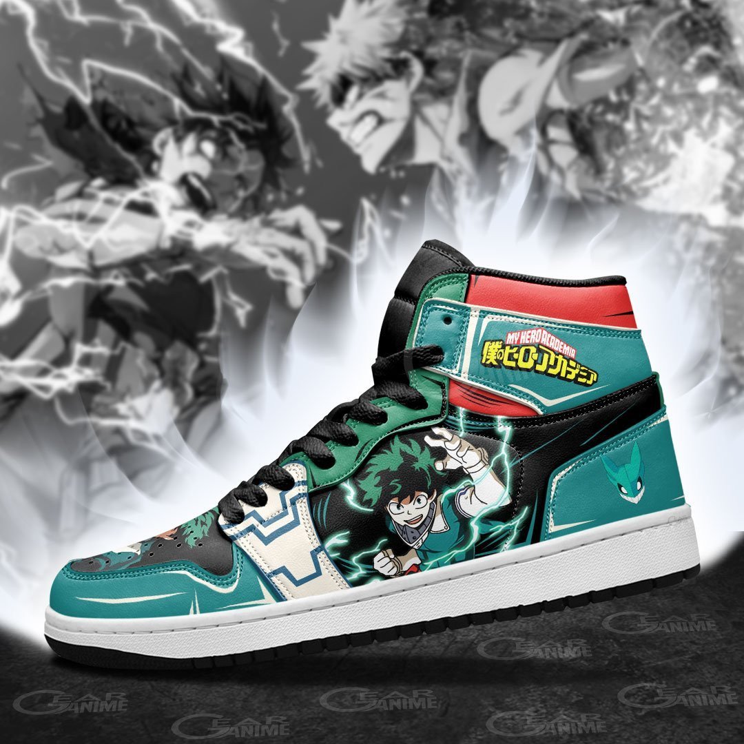 Bakugo And Deku JD1s Sneakers My Hero Academia Anime Shoes, Air Jordan Hightop