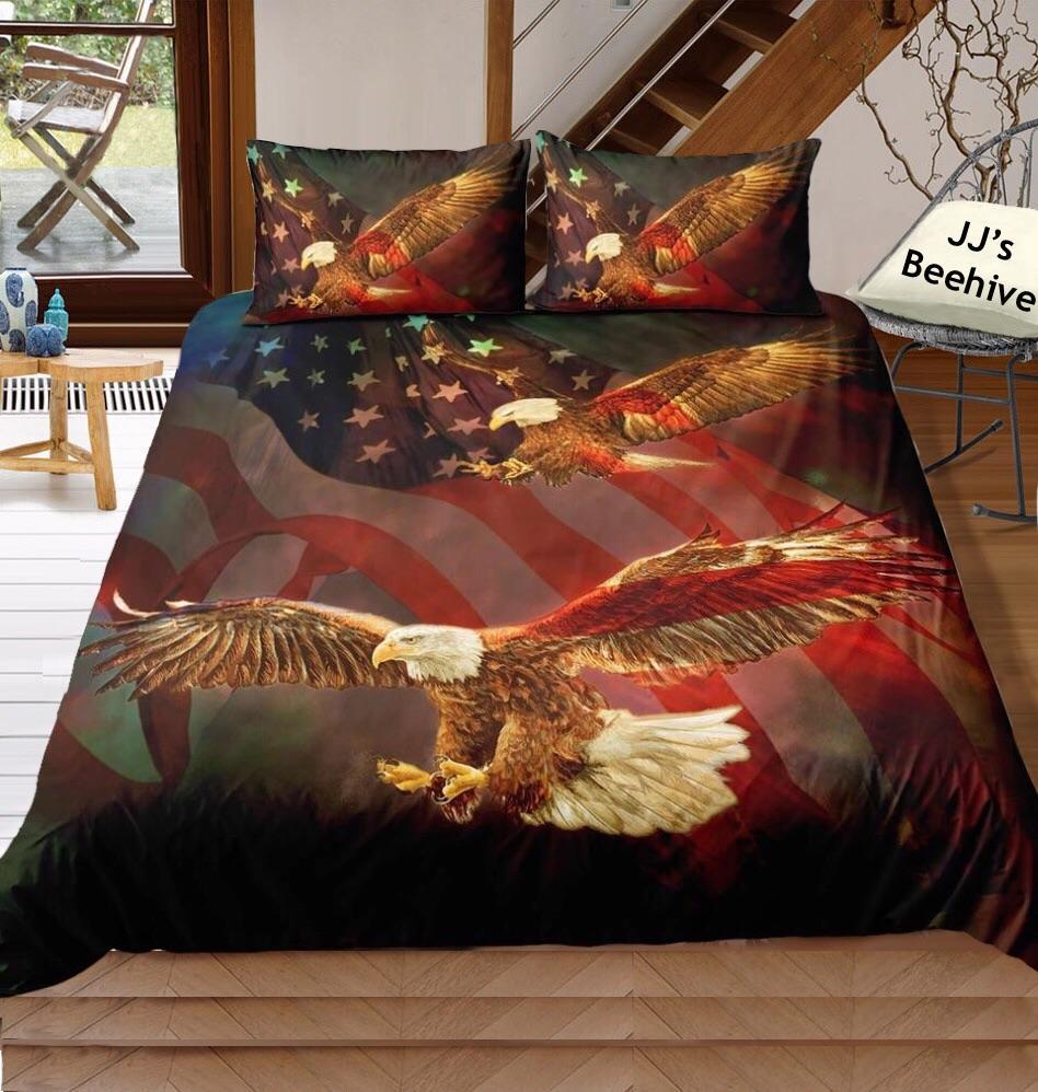 Bald Eagle, American Pride 3D Customized Duvet Cover Bedding Set