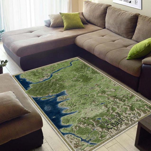 Baldur’s Gate Sword Coast Map Area Rectangle Rug