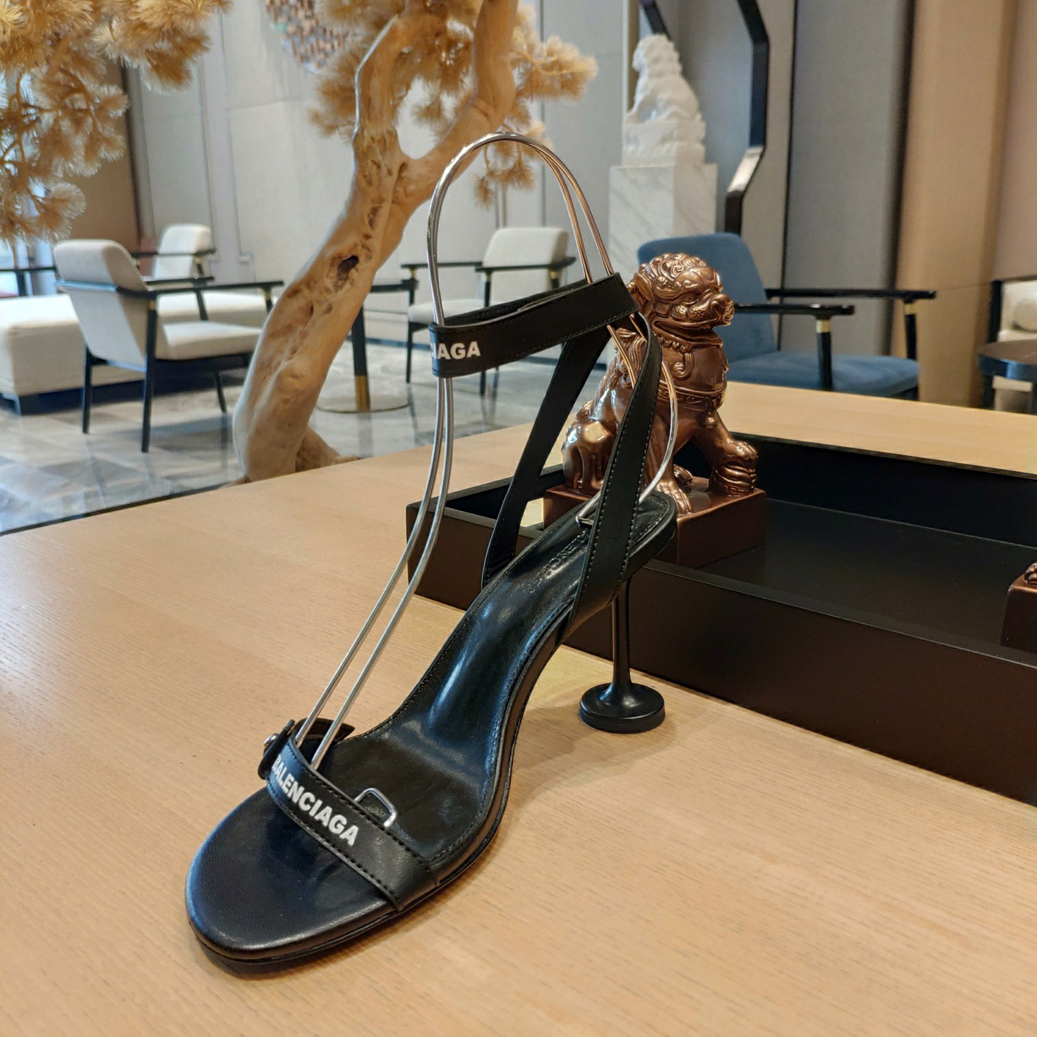 Balenciaga Afterhour 90mm Sandal Black For Women