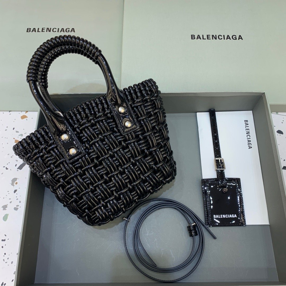 Balenciaga Bistro XS Basket With Strap In Black , For Women, Women’s Bags 16.1in/41cm 6713422IE2Y1000
