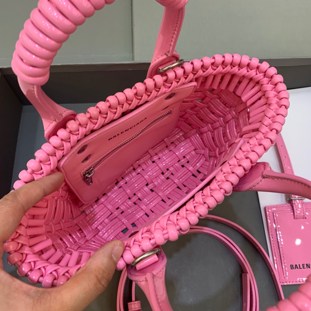Balenciaga Bistro XS Basket With Strap In Pink, For Women, Women’s Bags 16.1in/41cm 6713422IE3Y5812