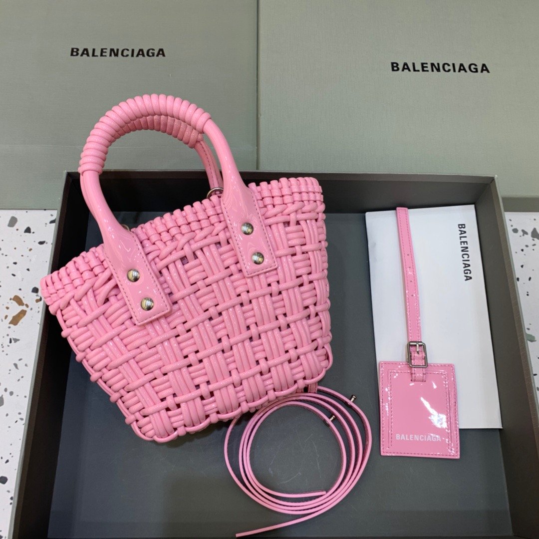 Balenciaga Bistro XS Basket With Strap In Pink, For Women, Women’s Bags 16.1in/41cm