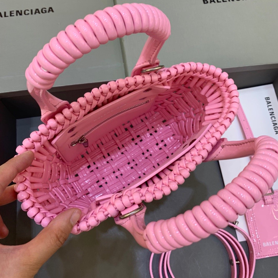Balenciaga Bistro XS Basket With Strap In Pink, For Women, Women’s Bags 16.1in/41cm
