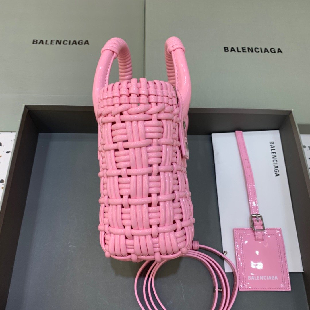 Balenciaga Bistro XS Basket With Strap In Pink, For Women, Women’s Bags 16.1in/41cm