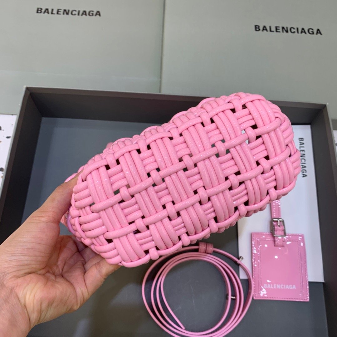 Balenciaga Bistro XS Basket With Strap In Pink, For Women, Women’s Bags 16.1in/41cm