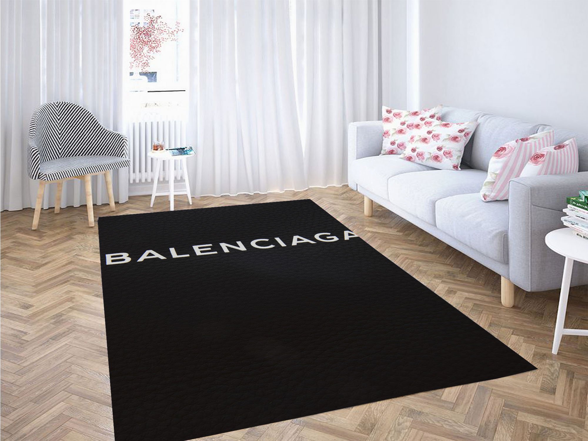 Balenciaga Bold Type Brand Carpet Rectangle Rug