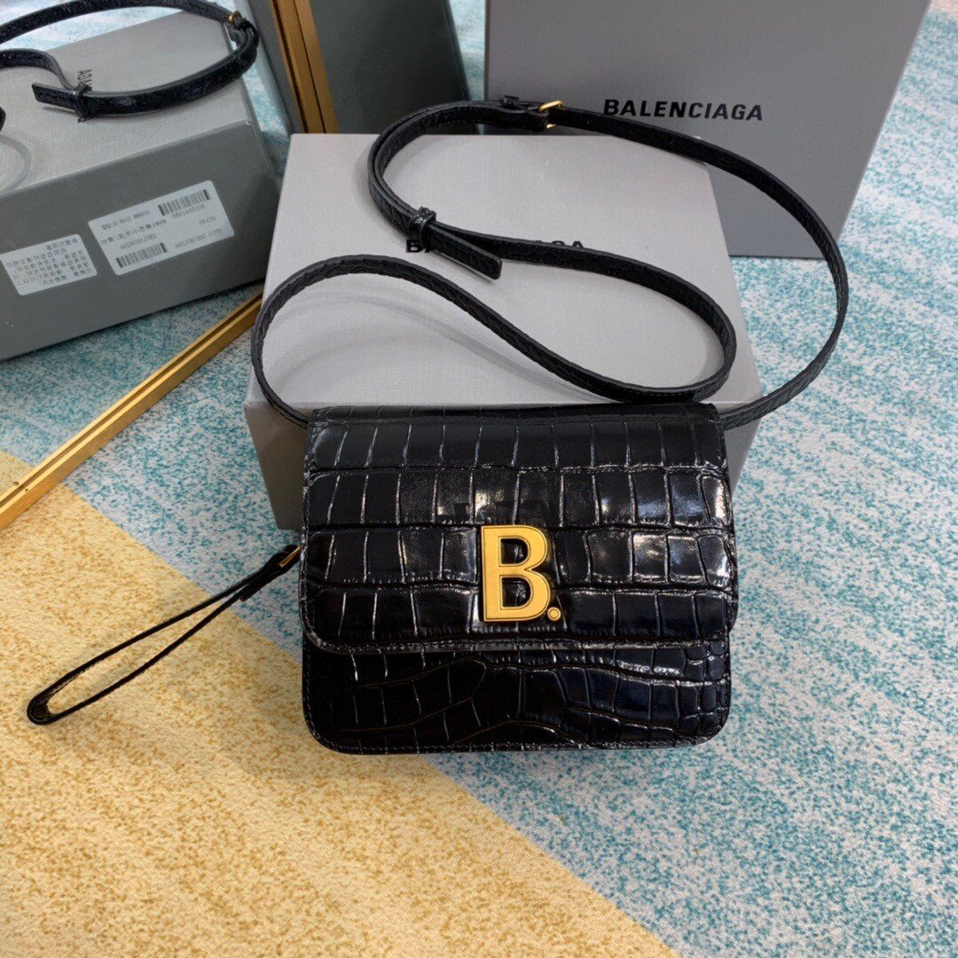 Balenciaga Bolso Bandolera B In Black, For Women, Women’s Bags 7in/18cm