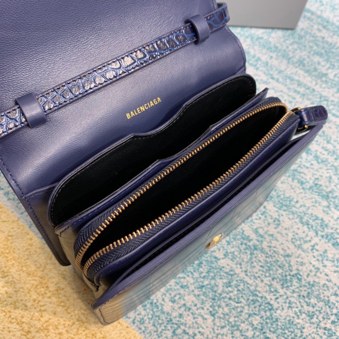 Balenciaga Bolso Bandolera B In Dark Blue , For Women, Women’s Bags 7in/18cm