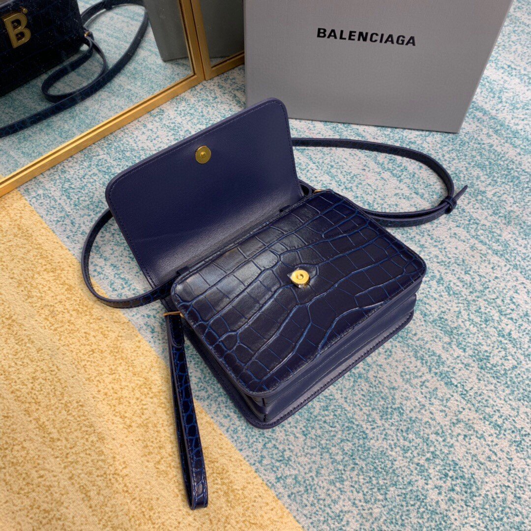 Balenciaga Bolso Bandolera B In Dark Blue , For Women, Women’s Bags 7in/18cm