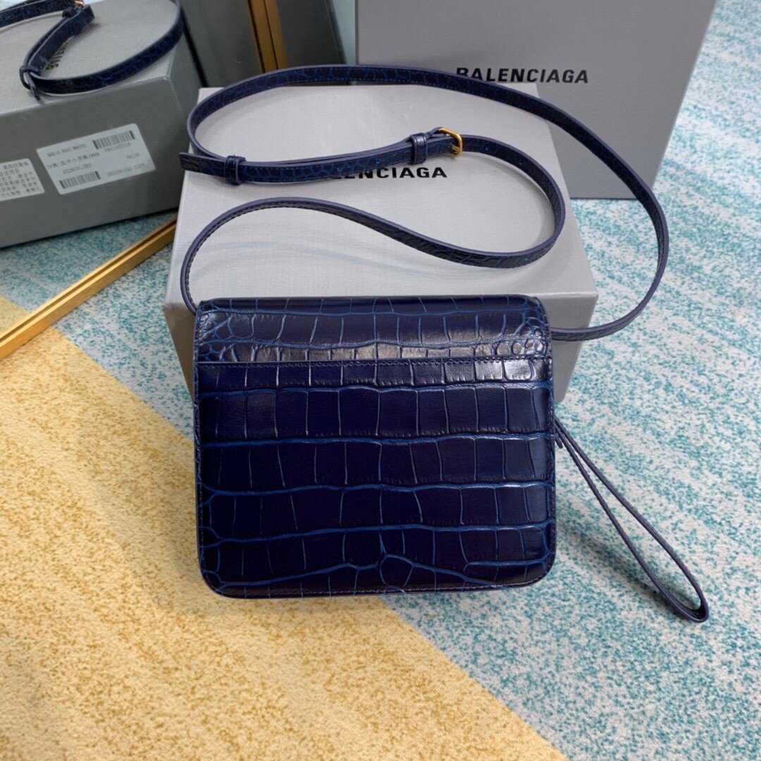 Balenciaga Bolso Bandolera B In Dark Blue , For Women, Women’s Bags 7in/18cm