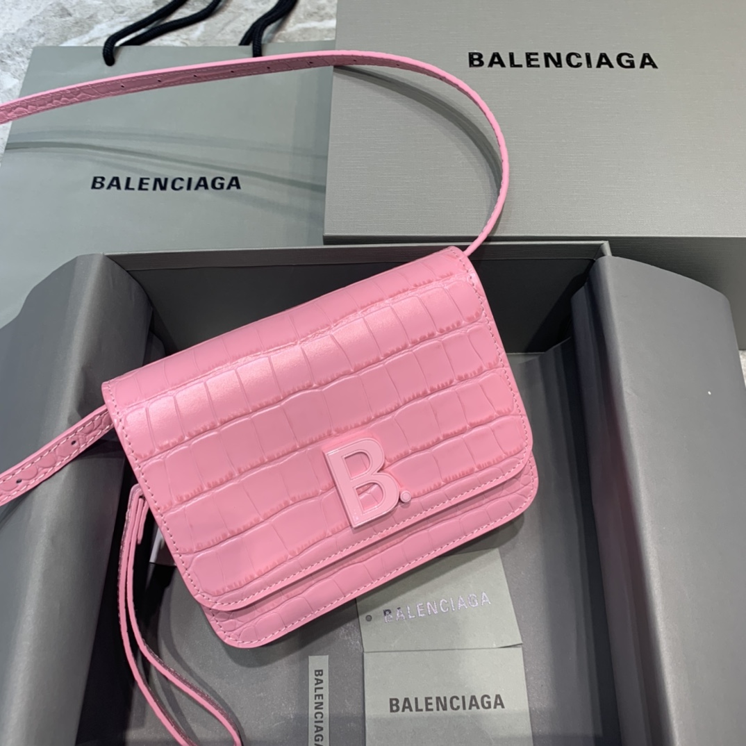 Balenciaga Bolso Bandolera B In Pink, For Women, Women’s Bags 7in/18cm