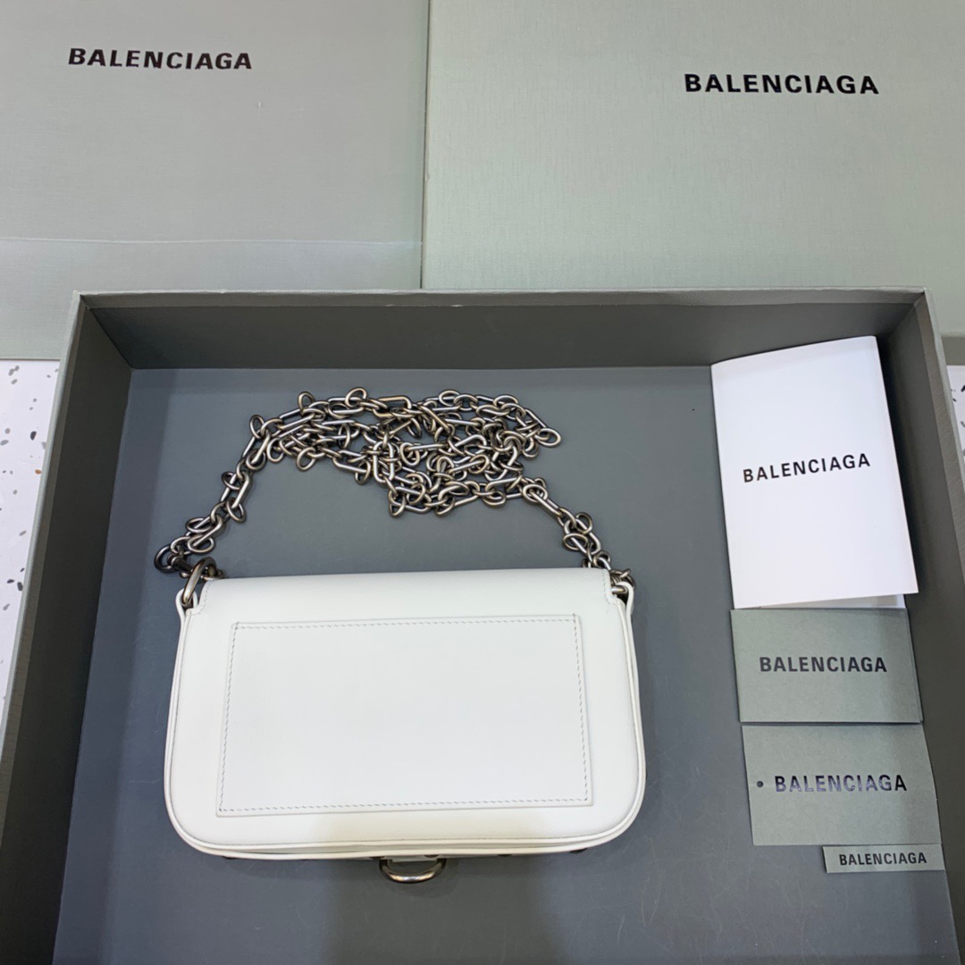 Balenciaga Bondage Wallet With Chain White, For Women, Women’s Bags 8in/20cm