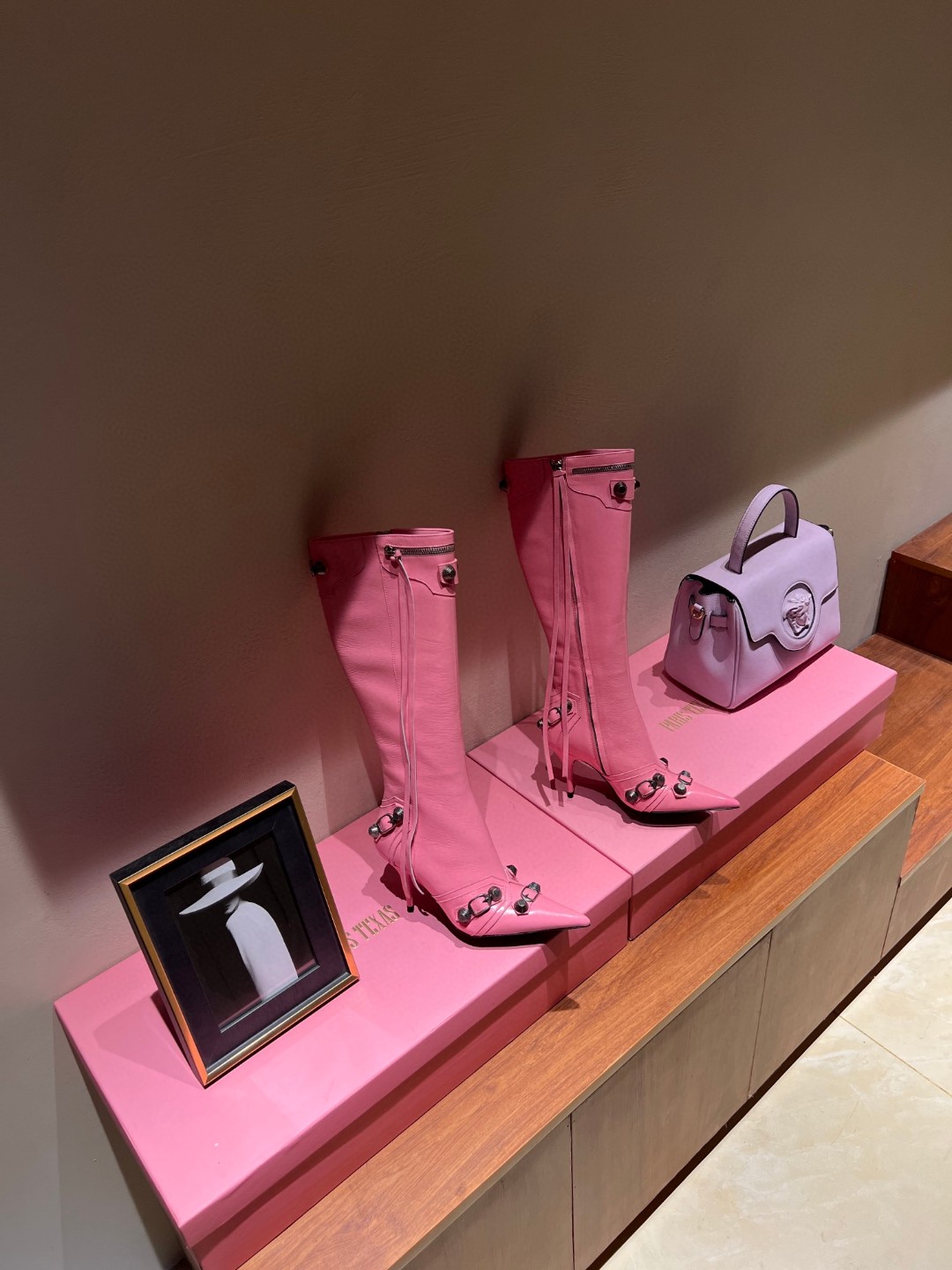Balenciaga Cagole 90mm Boot Pink For Women 694395WAD4E5081