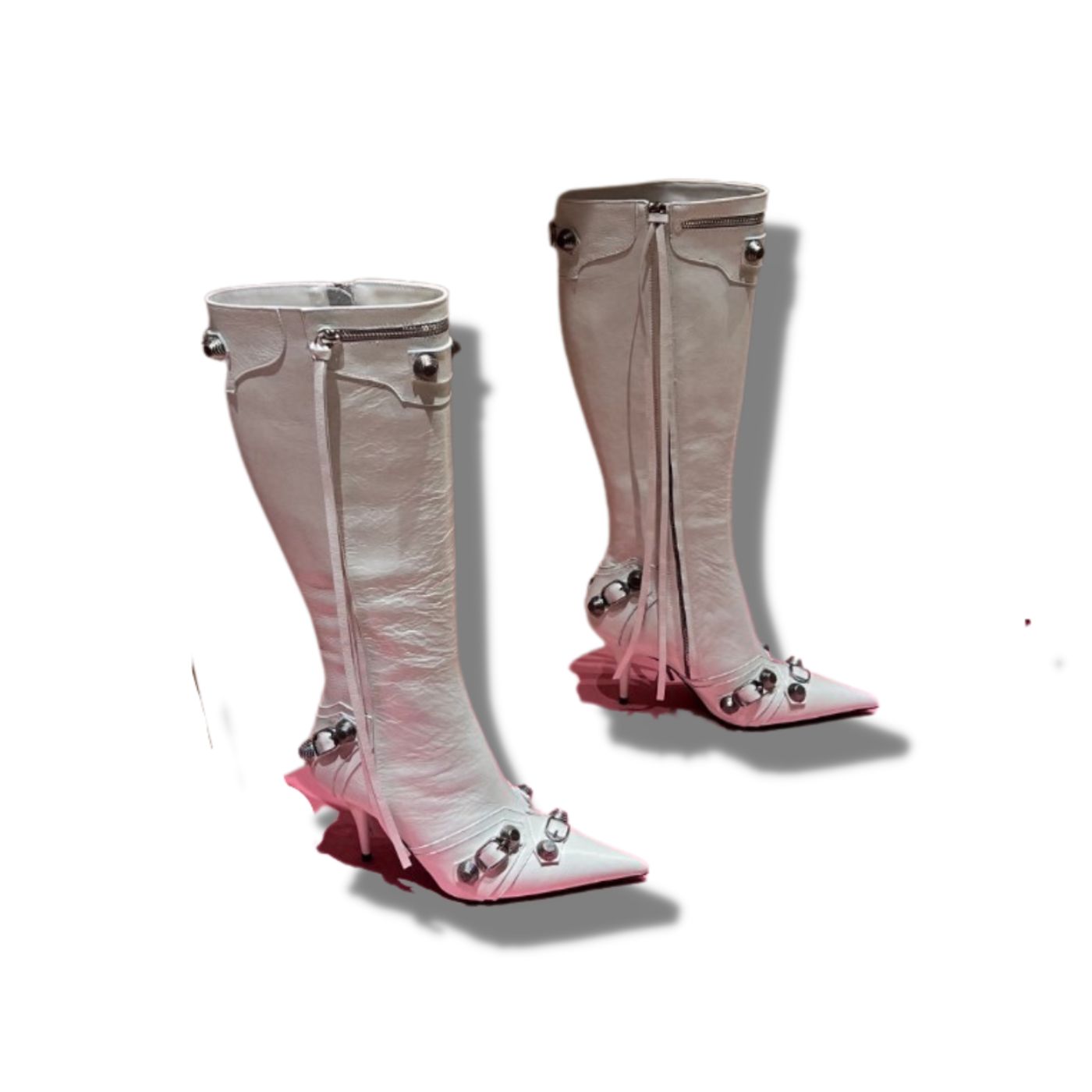 Balenciaga Cagole 90mm Boot White For Women 694395WAD4E9081