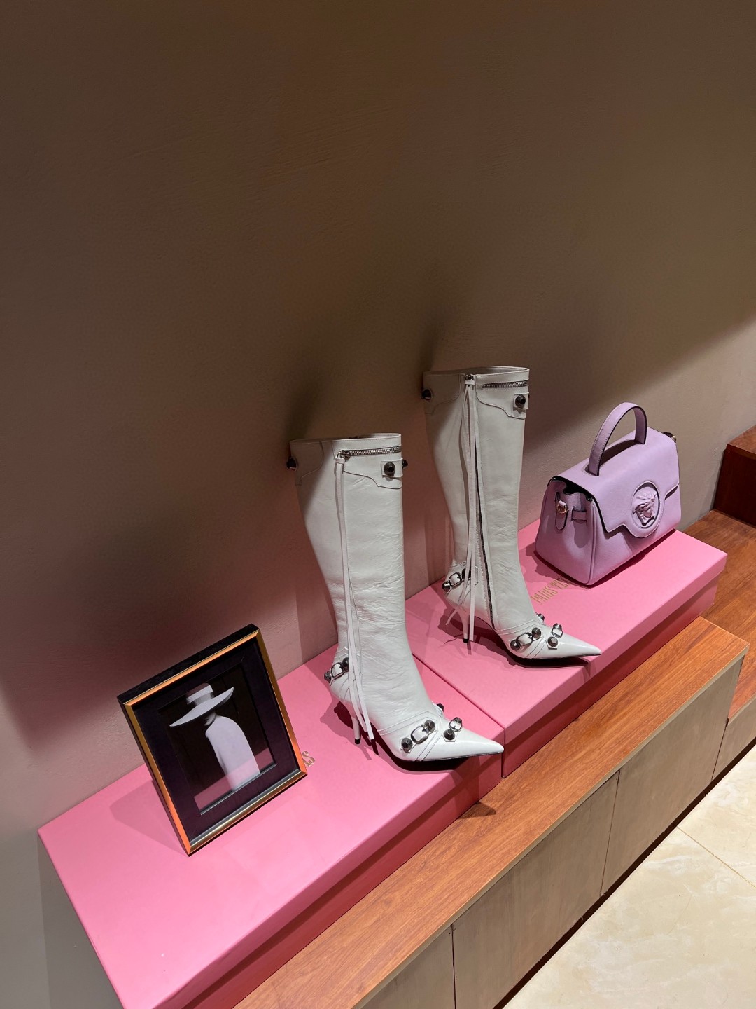 Balenciaga Cagole 90mm Boot White For Women 694395WAD4E9081