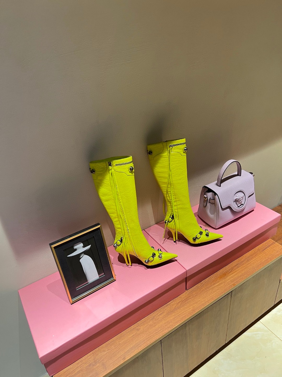 Balenciaga Cagole 90mm Boot Yellow For Women 694395WAD4E7381