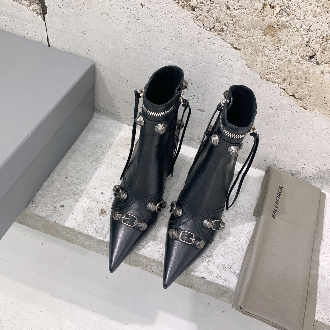 Balenciaga Cagole 90mm Bootie Black For Women 694379WAD4E1081