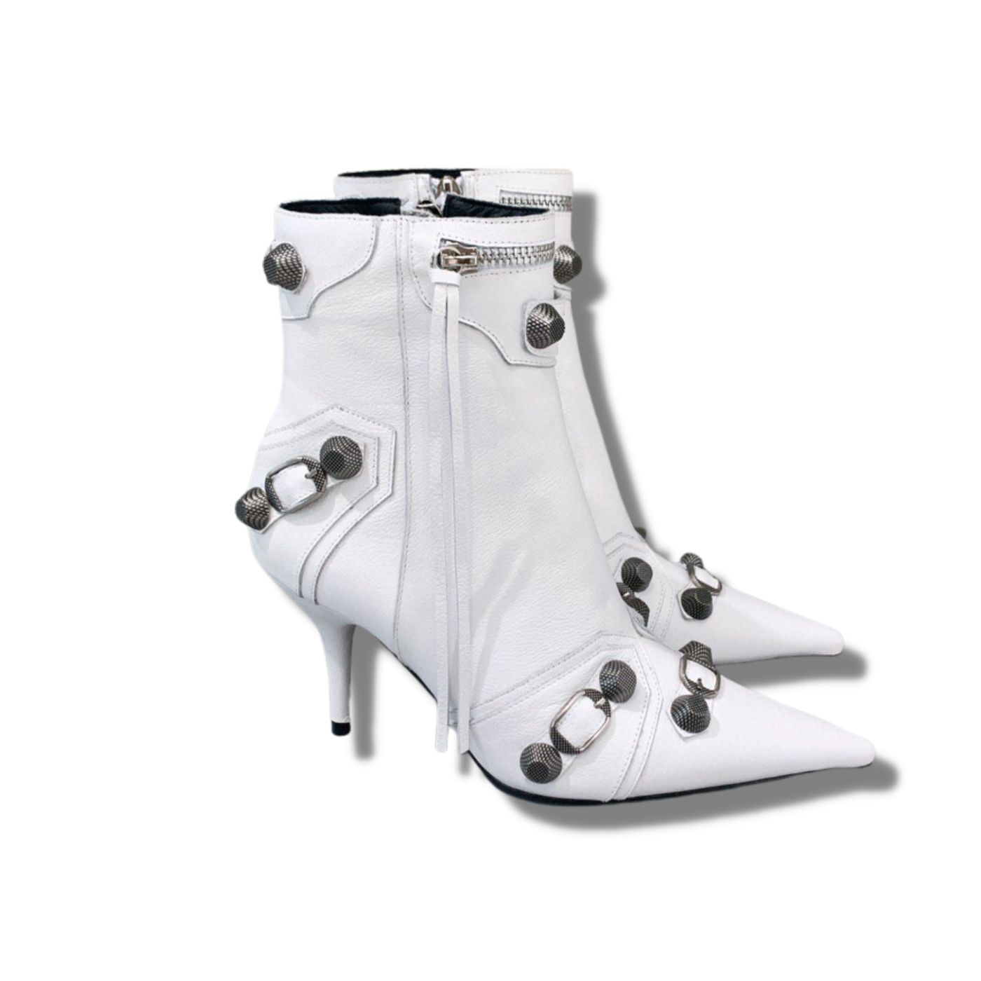 Balenciaga Cagole 90mm Bootie White For Women