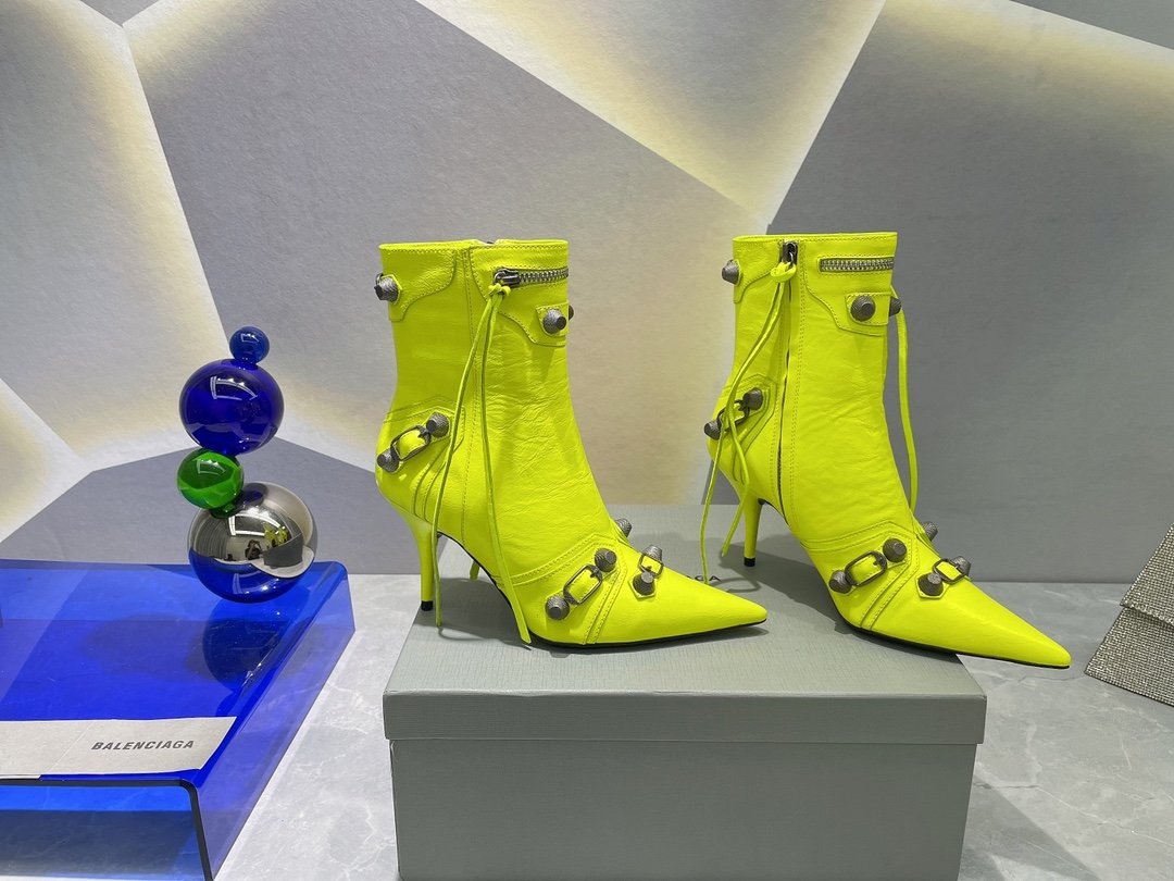 Balenciaga Cagole Bootie Yellow For Women