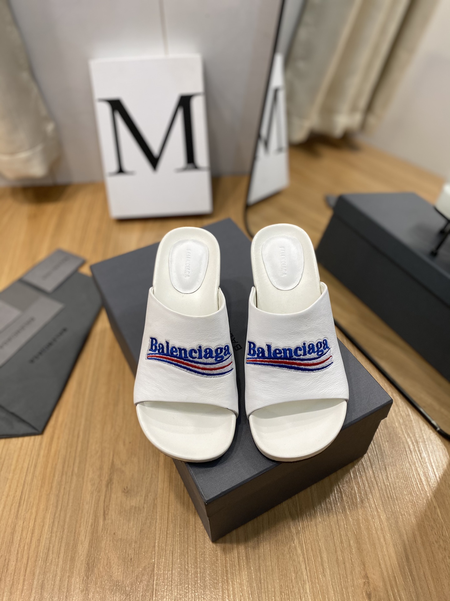 Balenciaga Cagole Sandal White For Women