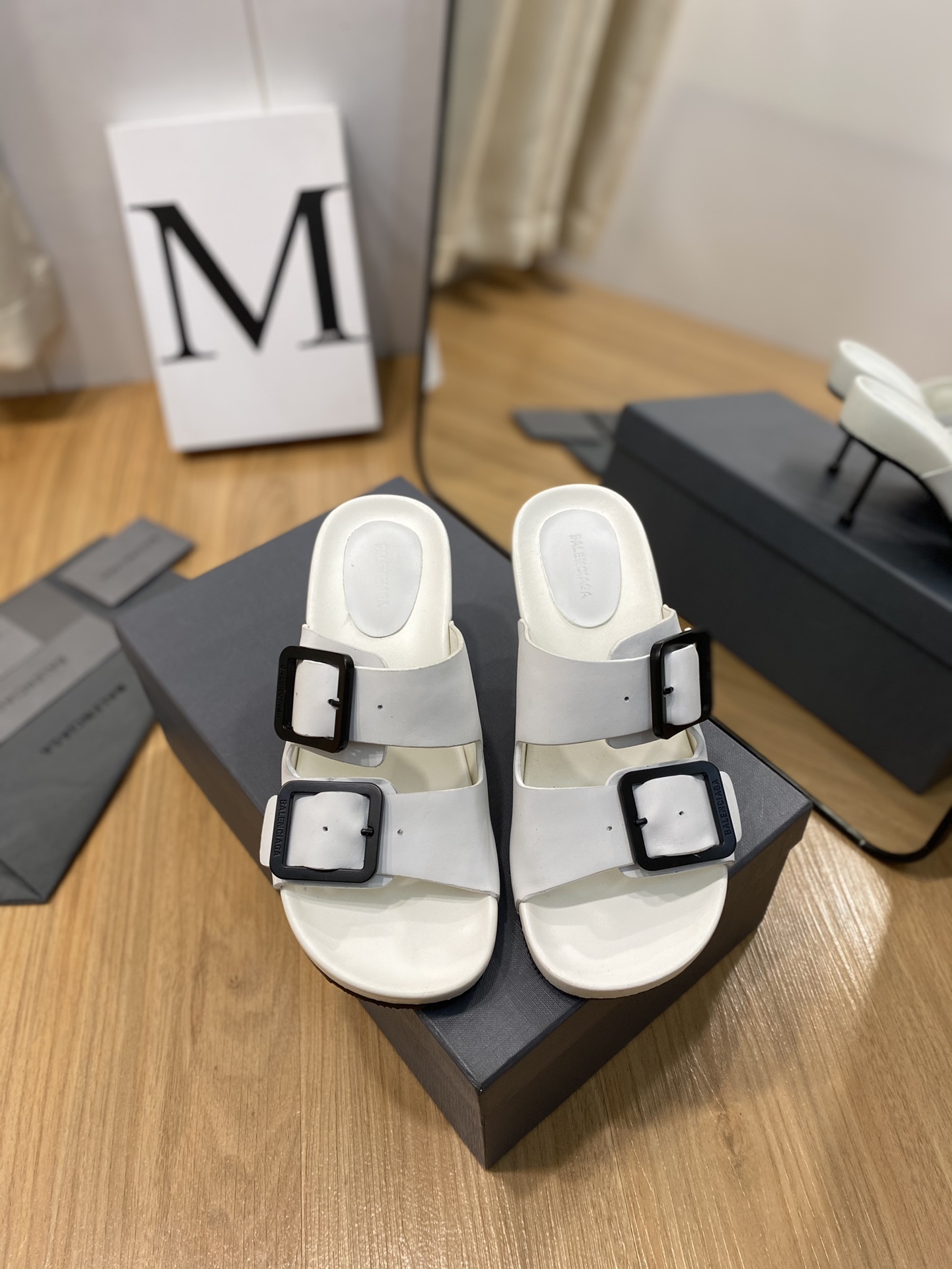 Balenciaga Cagole Sandal White For Women