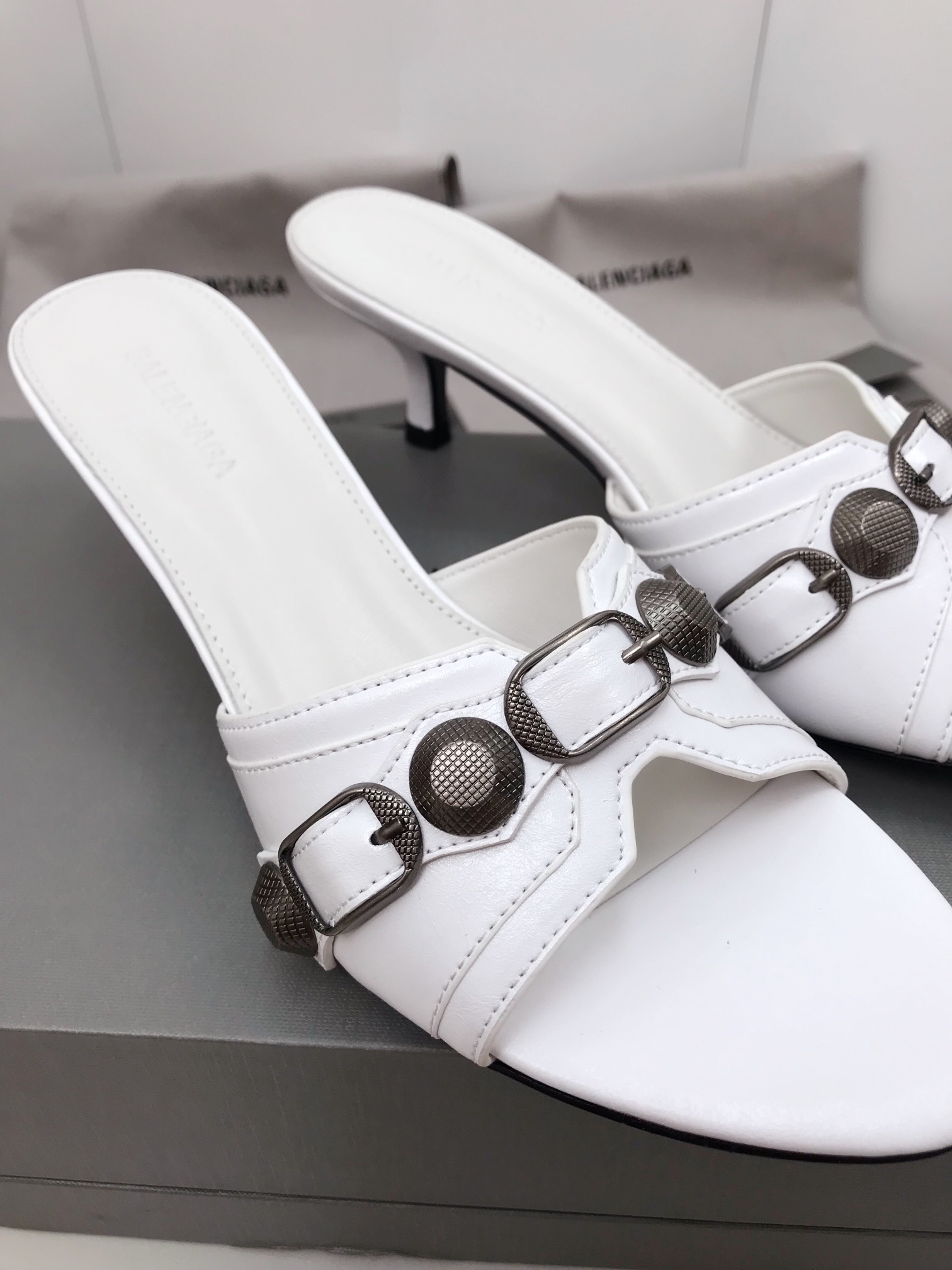 Balenciaga Cagole Sandal White For Women