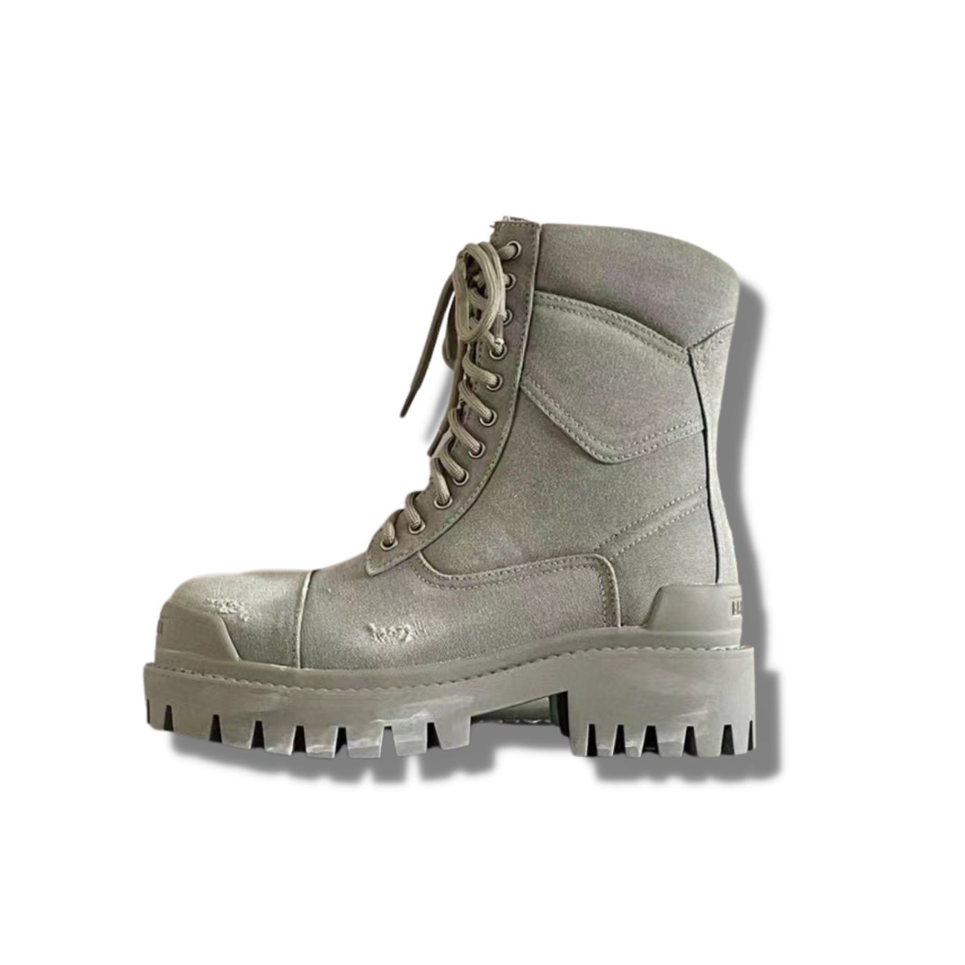 Balenciaga Combat Boots Green Khaki For Women