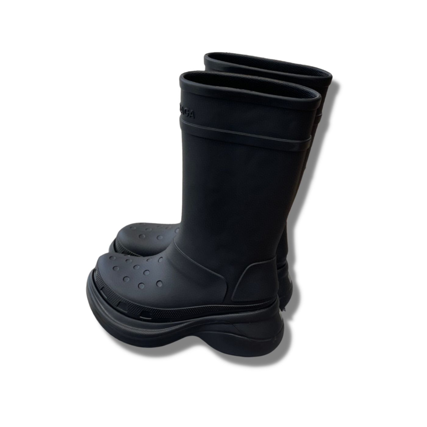 Balenciaga Crocs Boot Black For Women 677388W1S8E1000