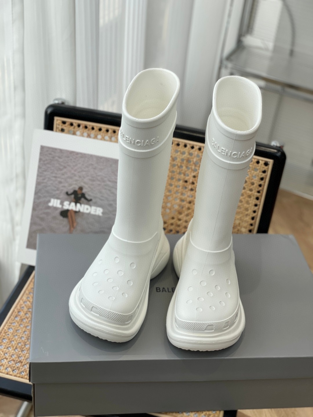 Balenciaga Crocs Boot White For Women