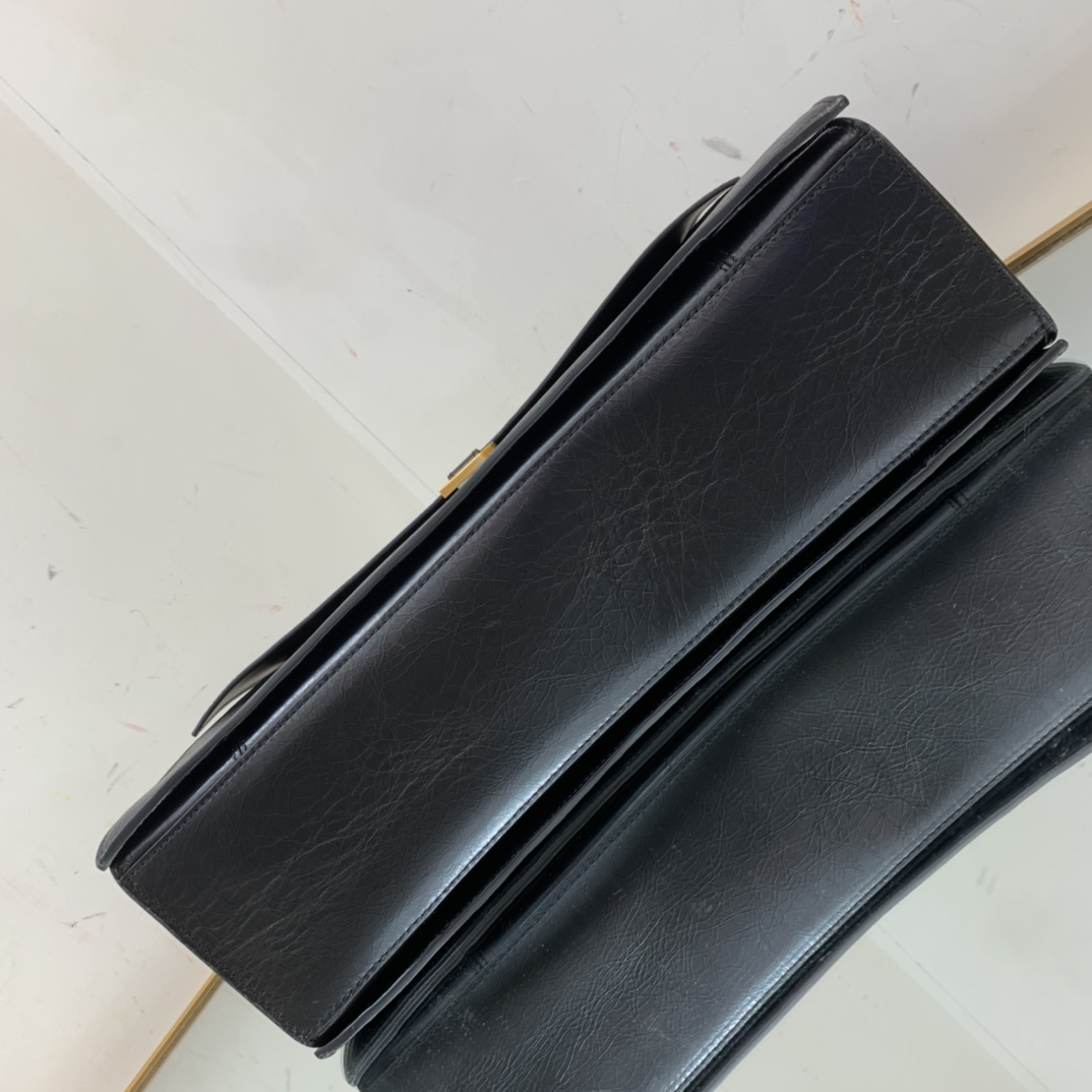 Balenciaga Crush Large Chain Bag In Black For Women 15.7in/ 40cm 716332210IT1000