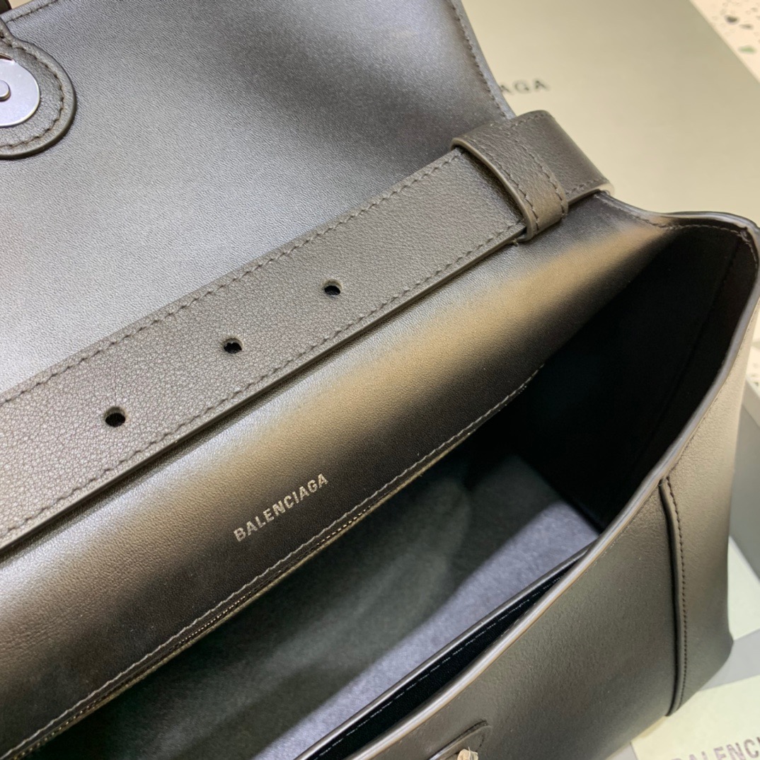Balenciaga Downtown Medium Shoulder Bag In Black, For Women, Women’s Bags 12.6in/32cm 67135429S171000