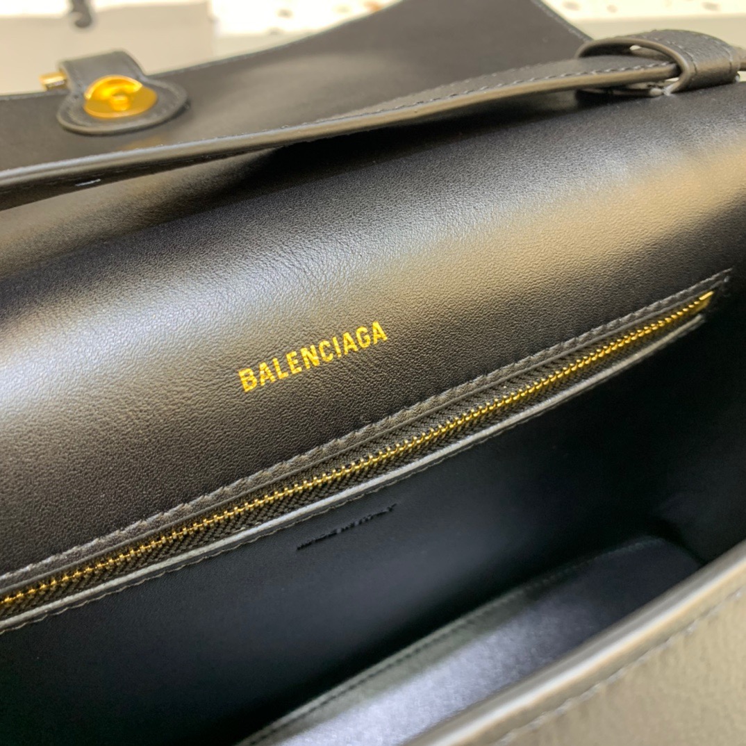 Balenciaga Downtown Medium Shoulder Bag In Black, For Women, Women’s Bags 12.6in/32cm