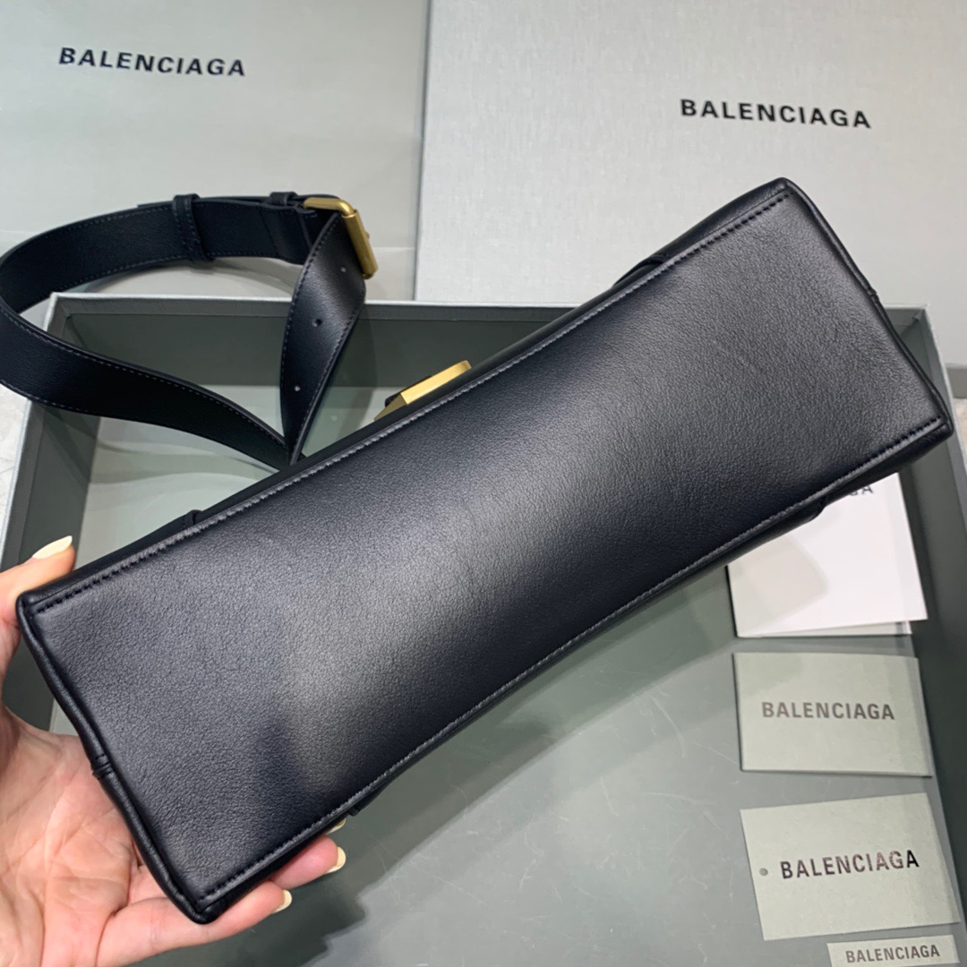 Balenciaga Downtown Small Shoulder Bag In Black, For Women, Women’s Bags 11.8in/30cm 67135329S1