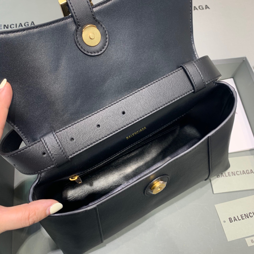 Balenciaga Downtown Small Shoulder Bag In Black, For Women, Women’s Bags 11.8in/30cm 67135329S1