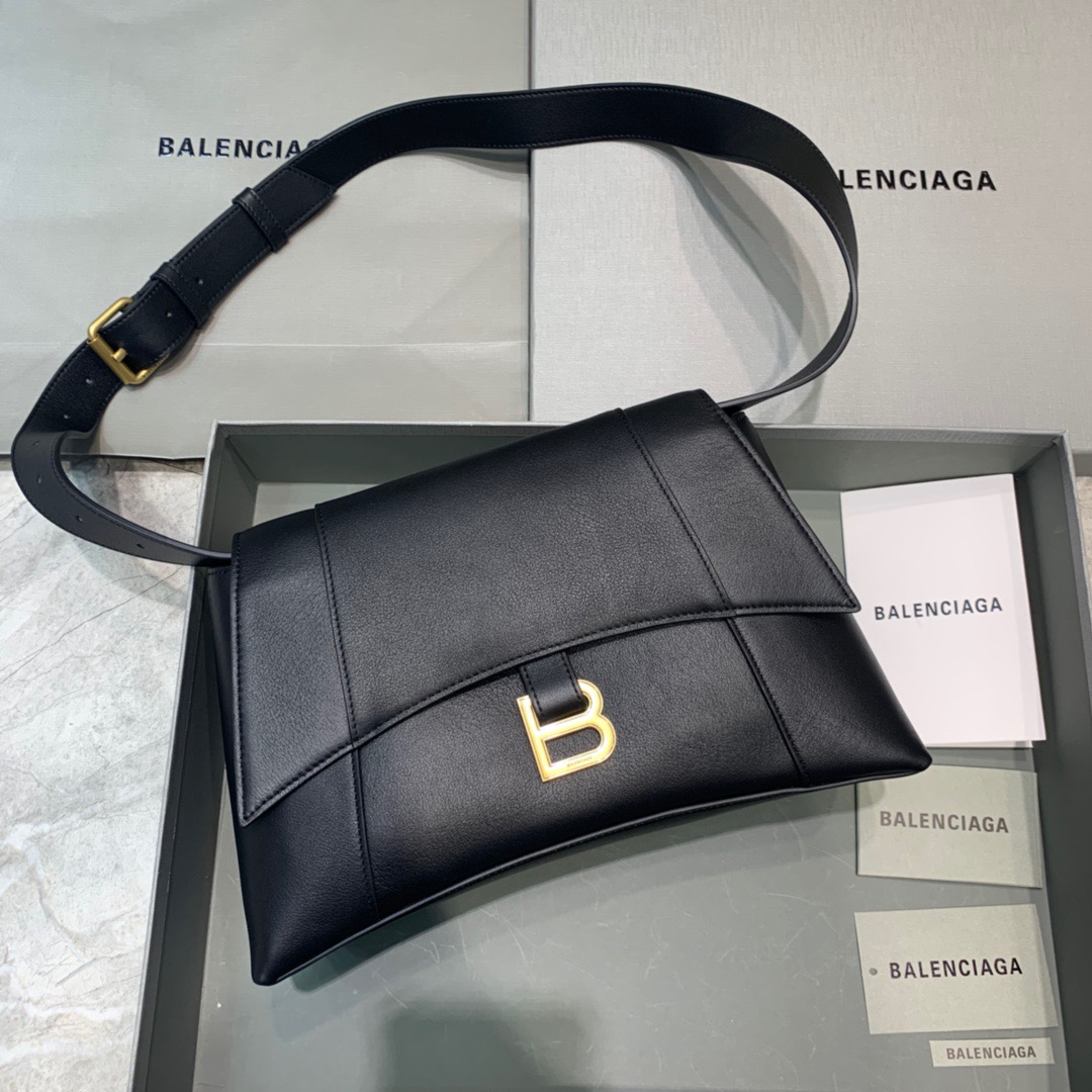 Balenciaga Downtown Small Shoulder Bag In Black, For Women, Women’s Bags 11.8in/30cm 67135329S1