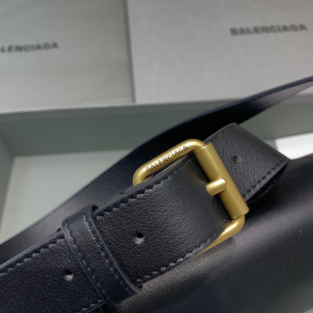 Balenciaga Downtown Small Shoulder Bag In Black, For Women, Women’s Bags 11.8in/30cm 67135329S1