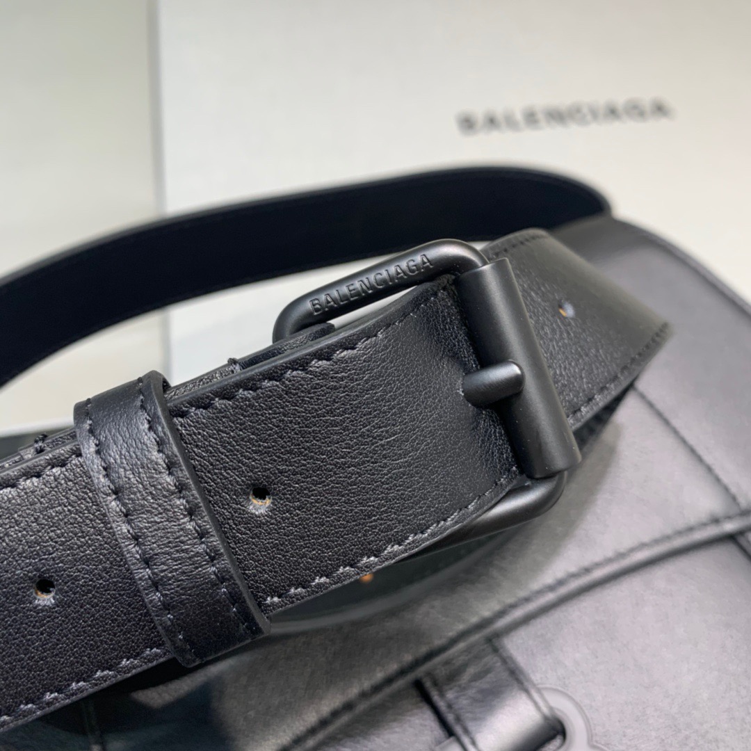 Balenciaga Downtown Small Shoulder Bag In Black, For Women, Women’s Bags 11.8in/30cm