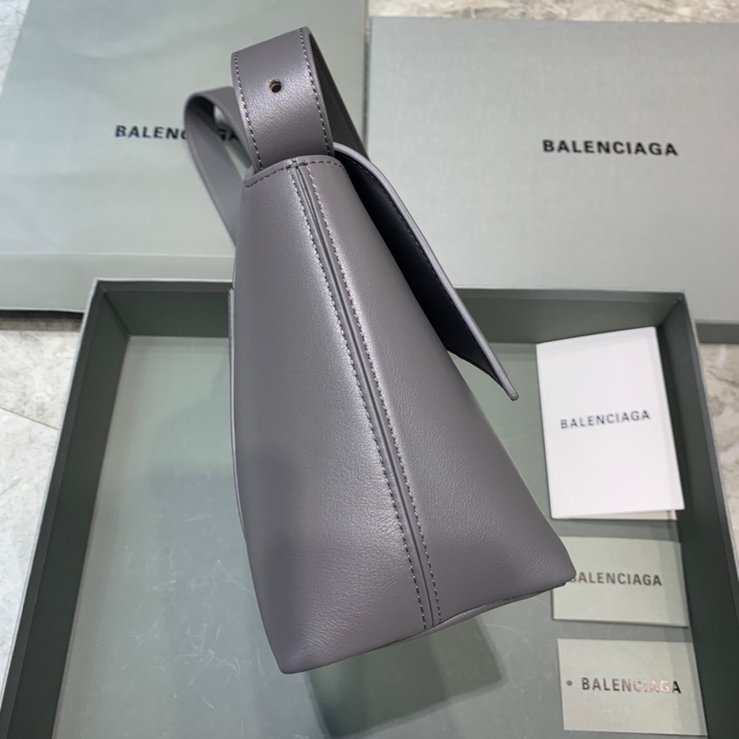 Balenciaga Downtown Small Shoulder Bag In Gray, For Women, Women’s Bags 11.8in/30cm 67135329S1Y1604
