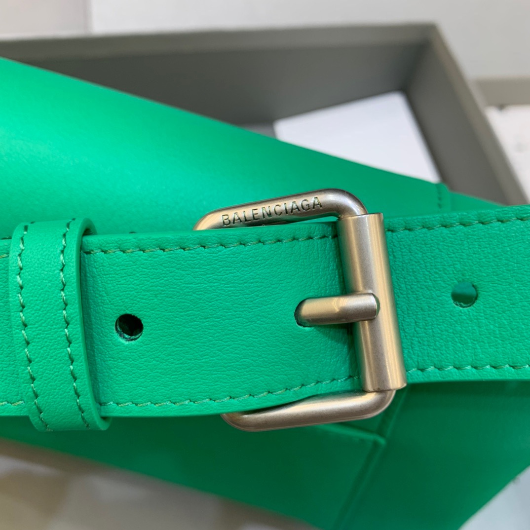 Balenciaga Downtown Small Shoulder Bag In Green, For Women, Women’s Bags 11.8in/30cm